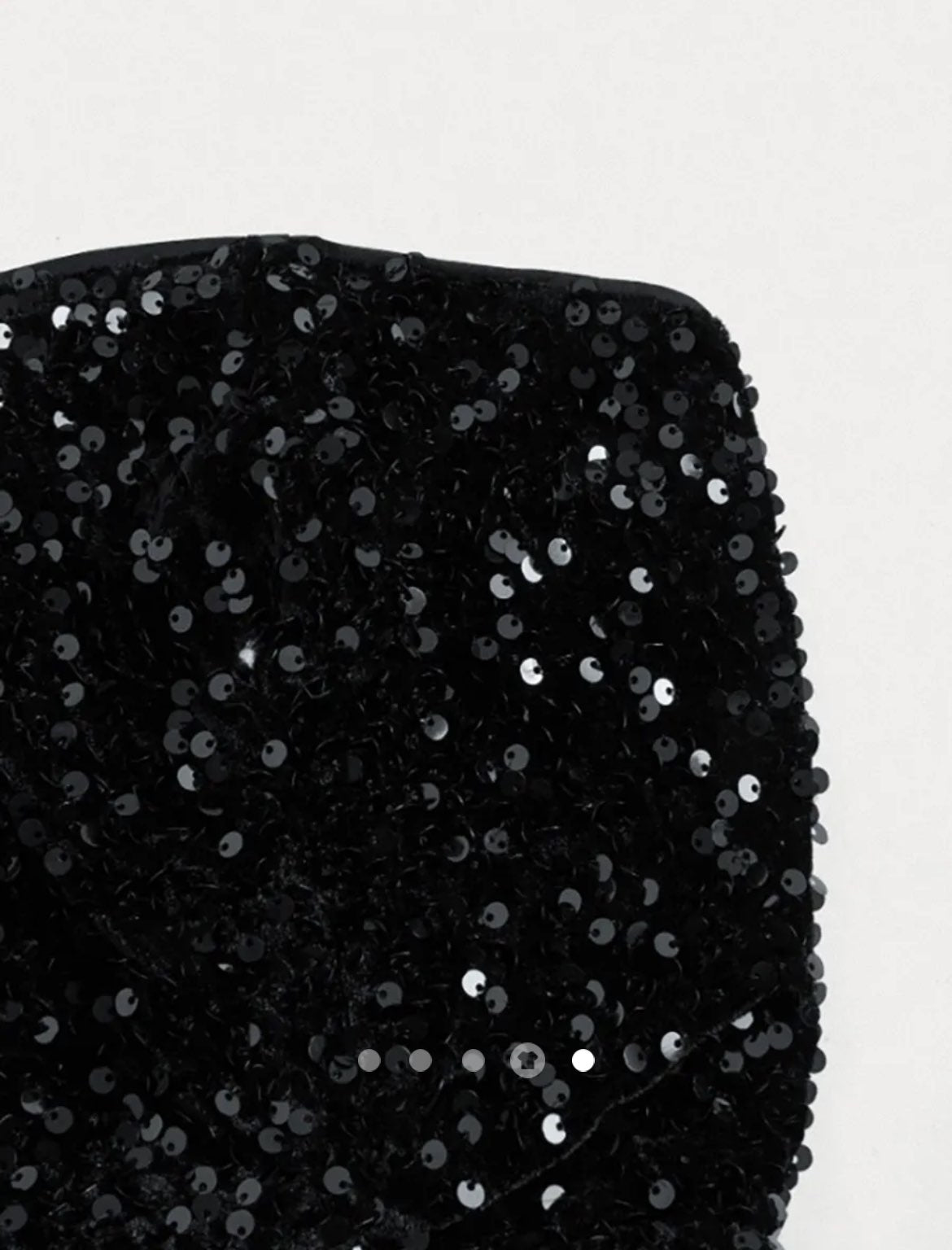 Sequinned Tube Dress // Black