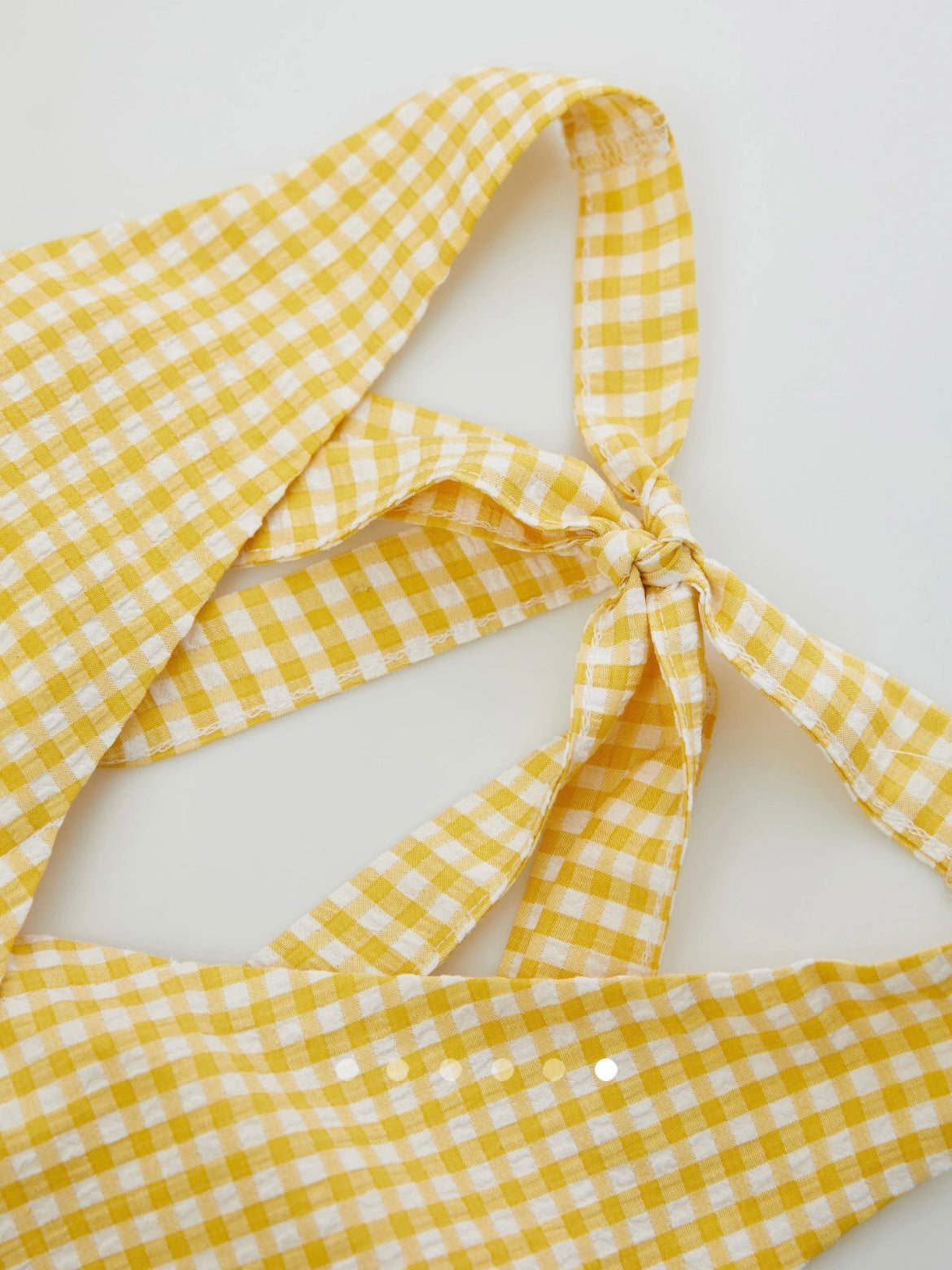 Gingham Halter Neck Top // Yellow