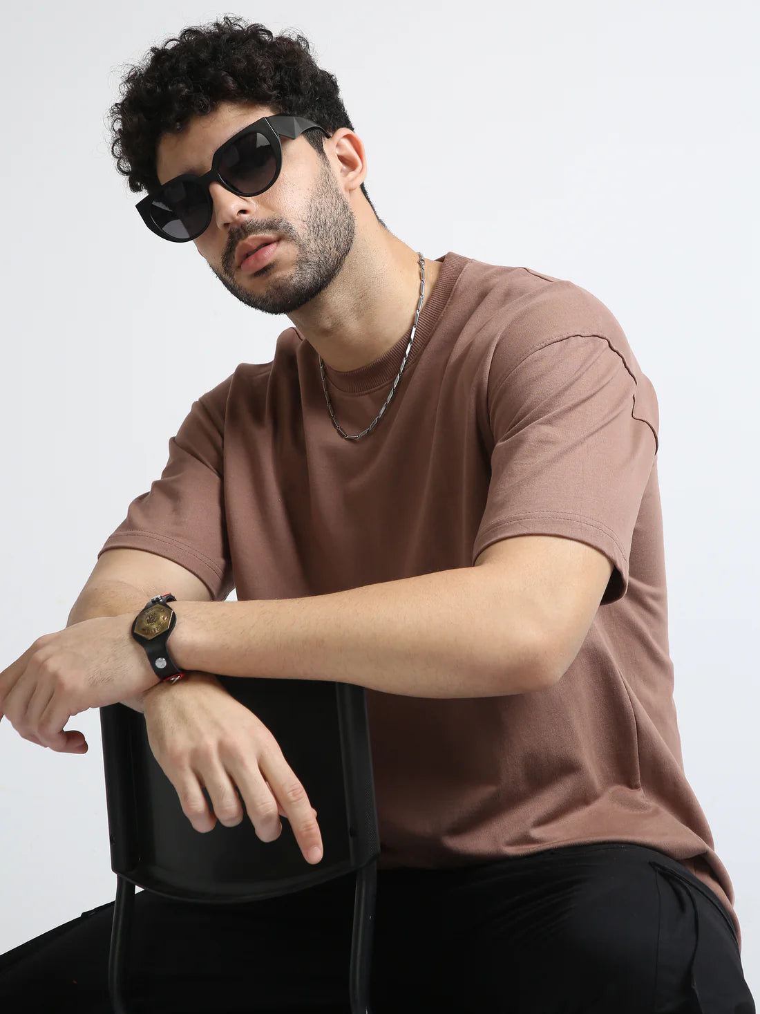 BROWN Oversized Tshirt // 100% Cotton - 240 GSM