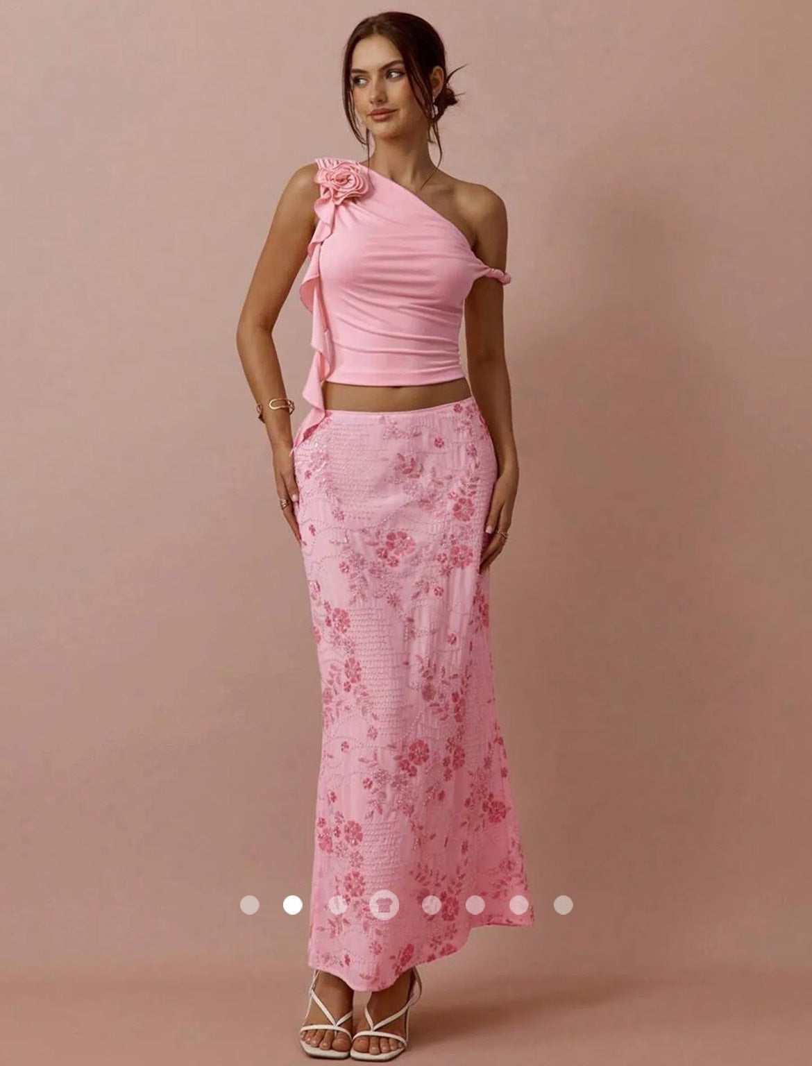 Ruffle Rose Top // Pink