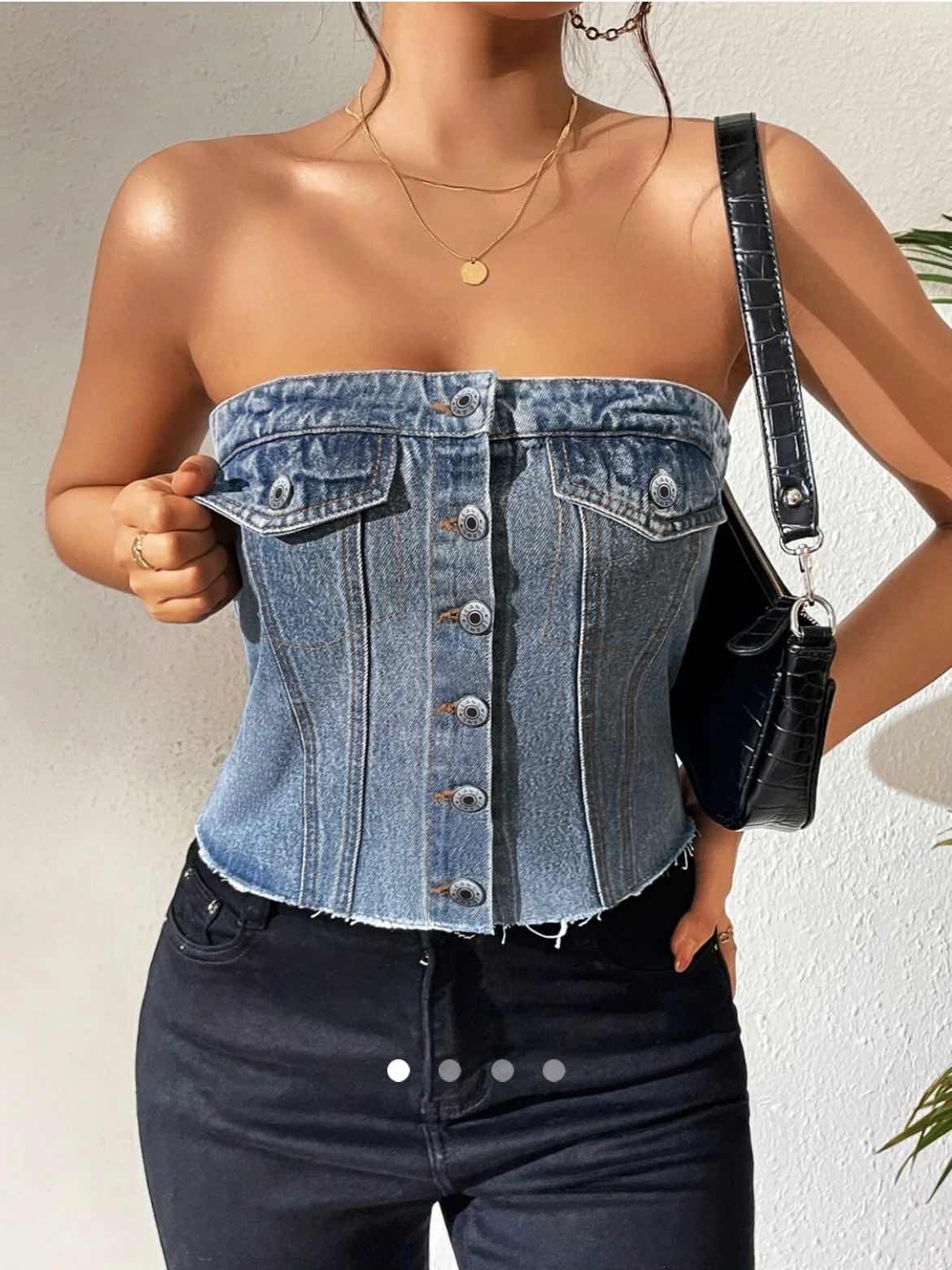 Denim Tube Top // Blue