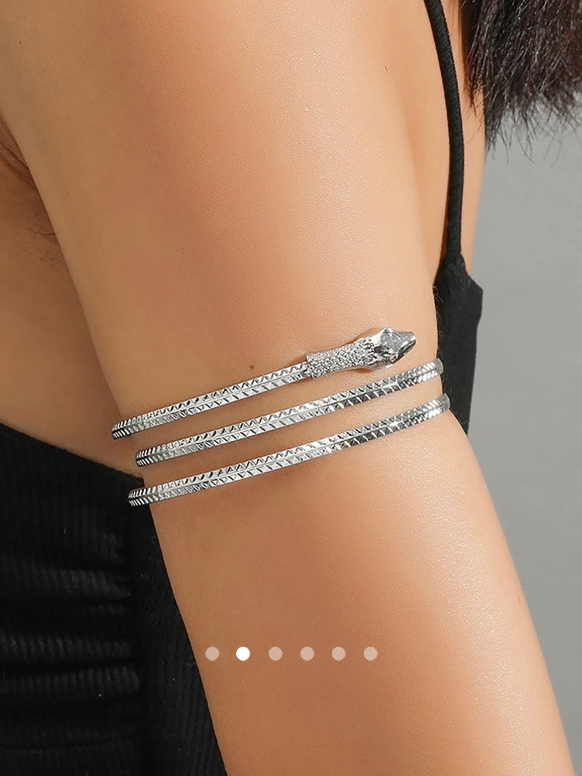 Snake Arm Cuff // Silver
