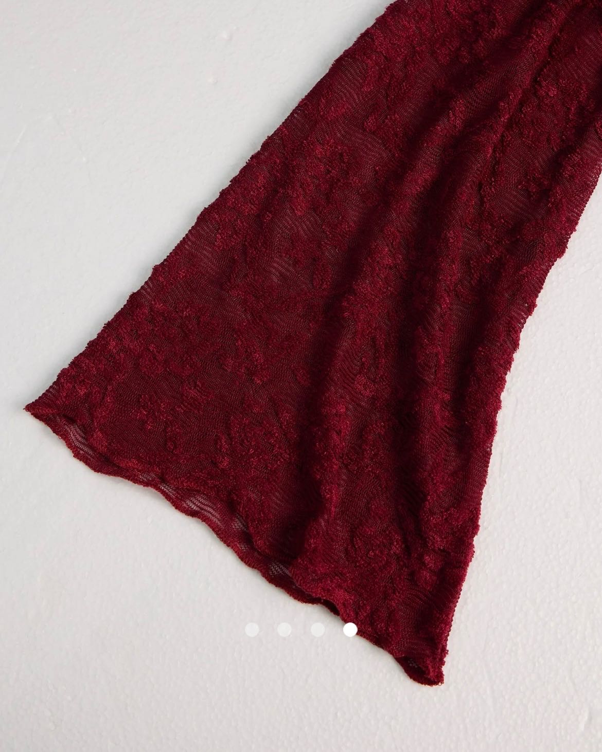 Lace Bell Sleeve Top // Burgundy