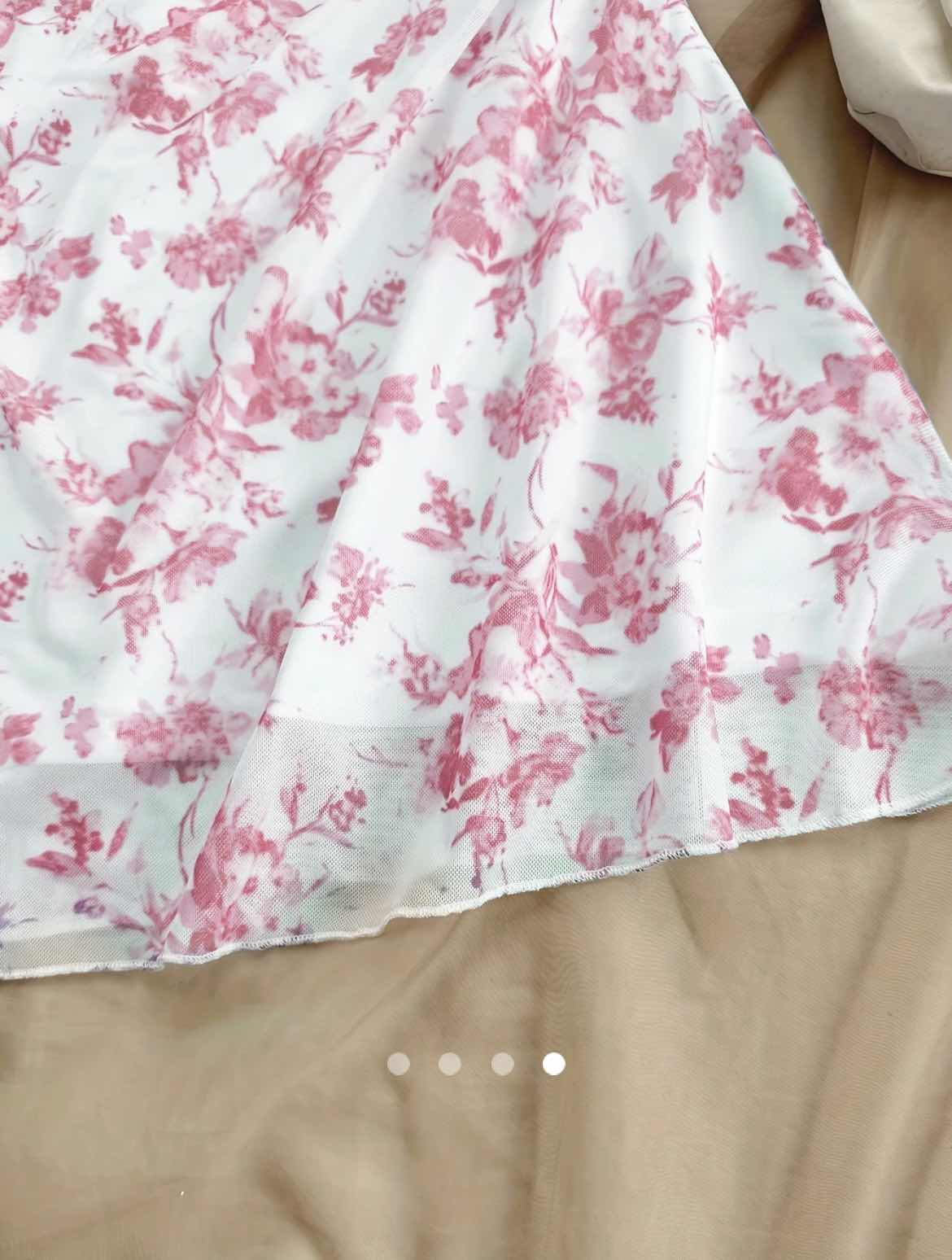 Printed Mini Dress // Pink