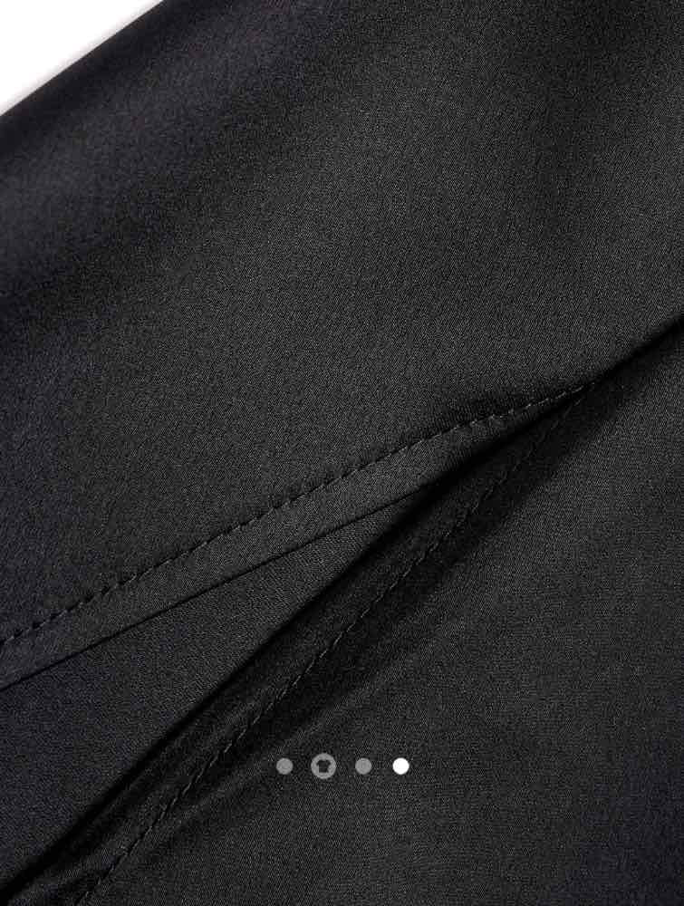 Satin A-Line Skirt // Black