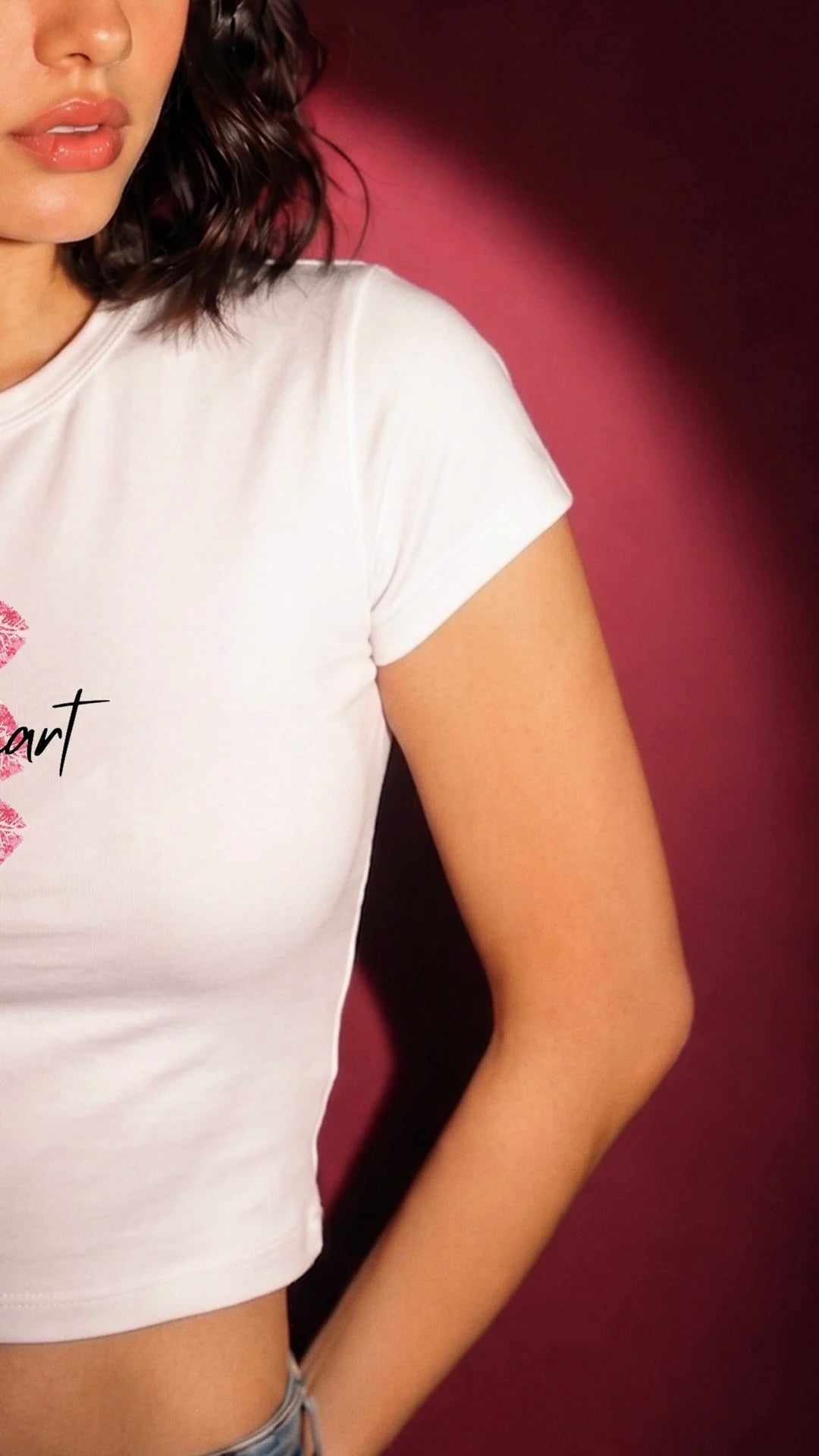 Sweetheart Baby Tee // White