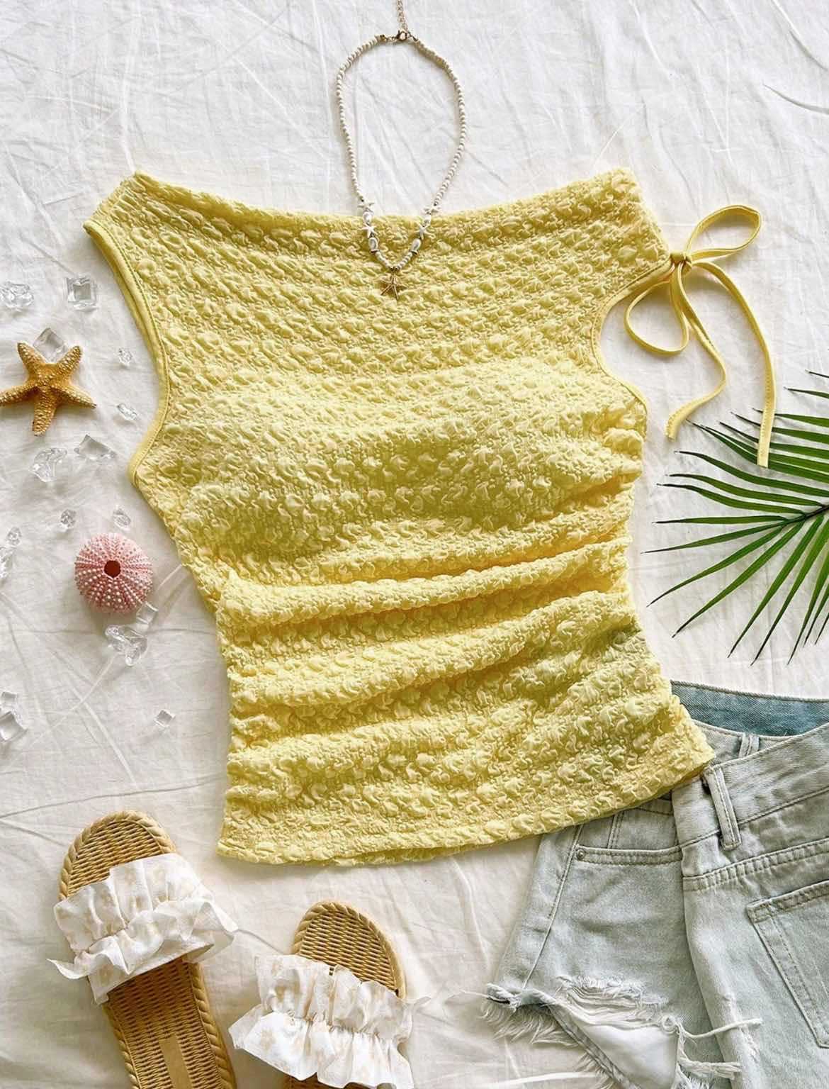 Tie-Up Tank Top // Yellow