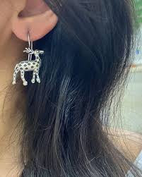 Deer Oxidised Earrings // Silver