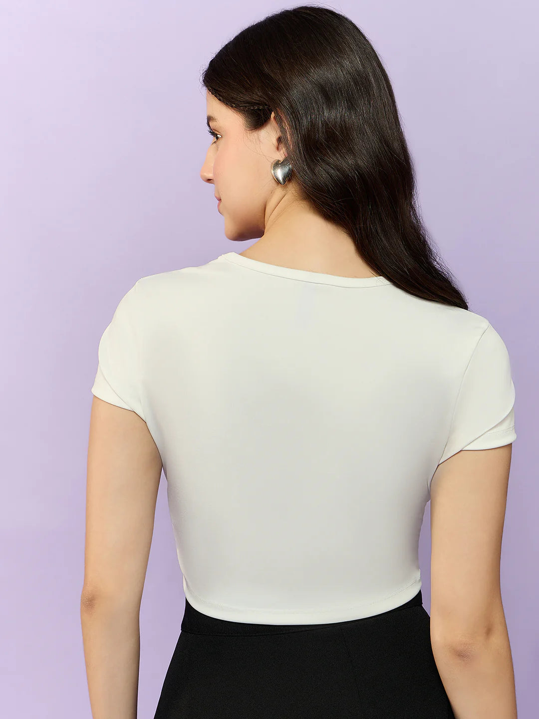 Polyester Baby Tee (Slighltly-Sheer) // White