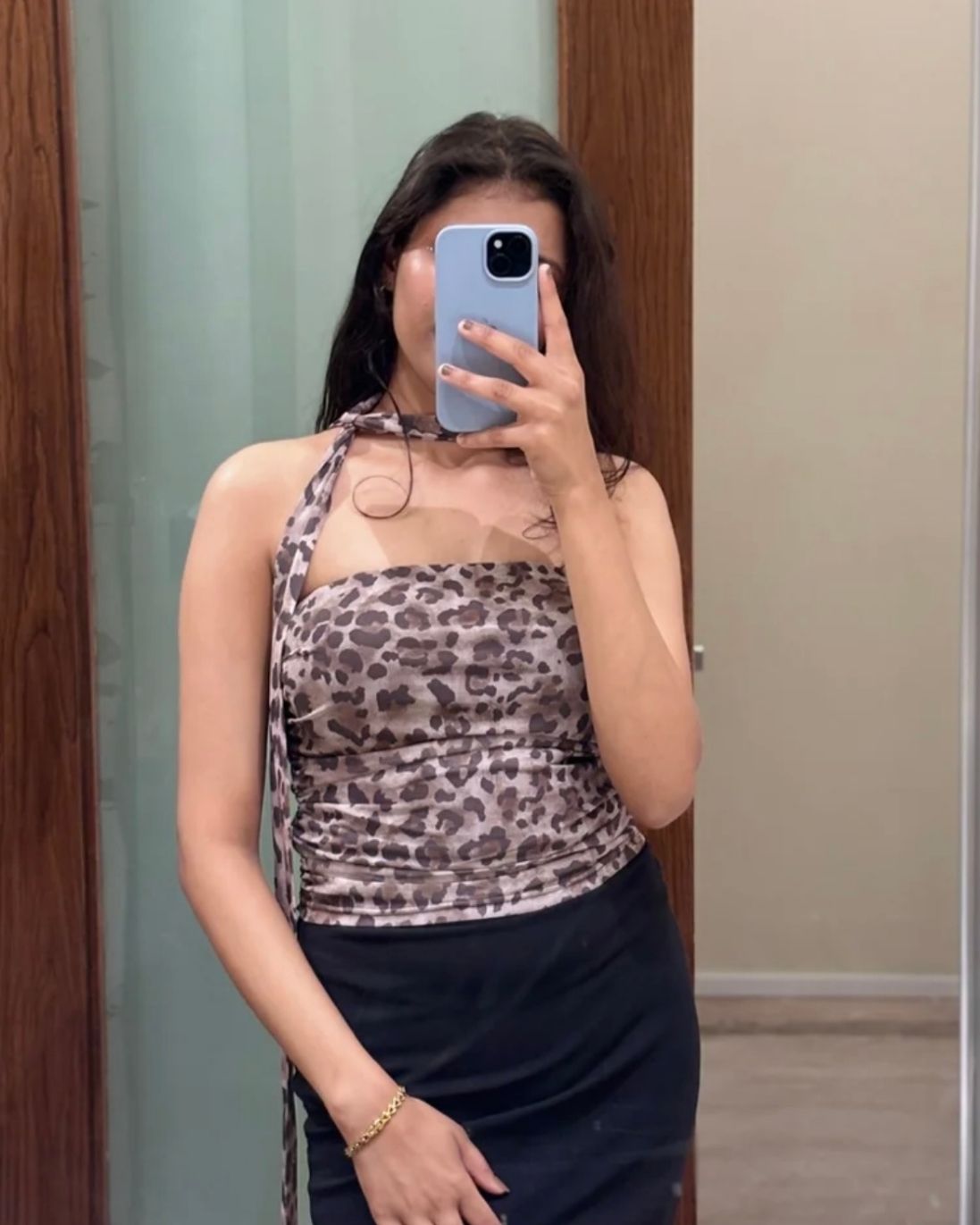 Leopard Print Tube Top// Brown