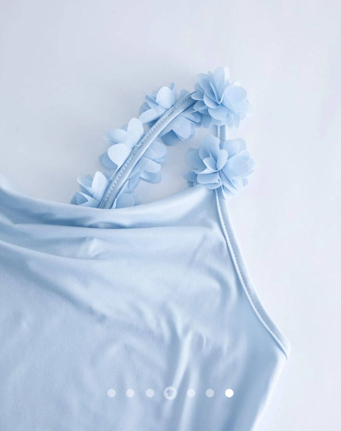 3D Floral Tank Top // Light Blue