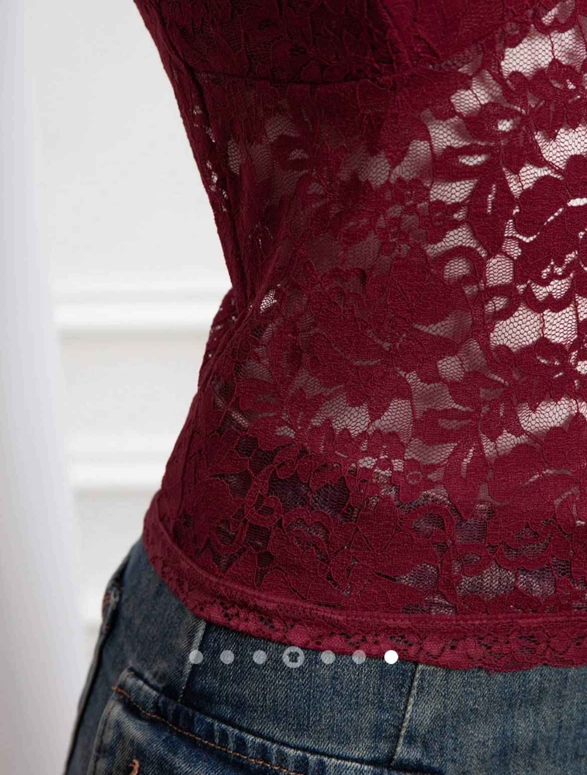 Sheer Tank Top // Burgundy