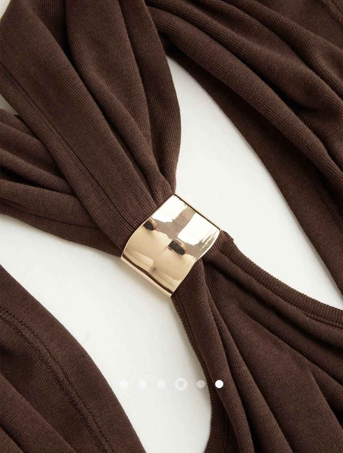 Metallic Decor Tank Top // Brown