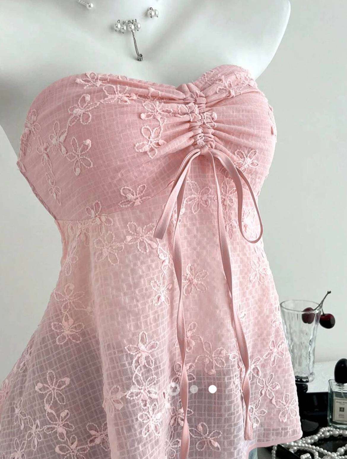 Bow Tube Top // Light Pink