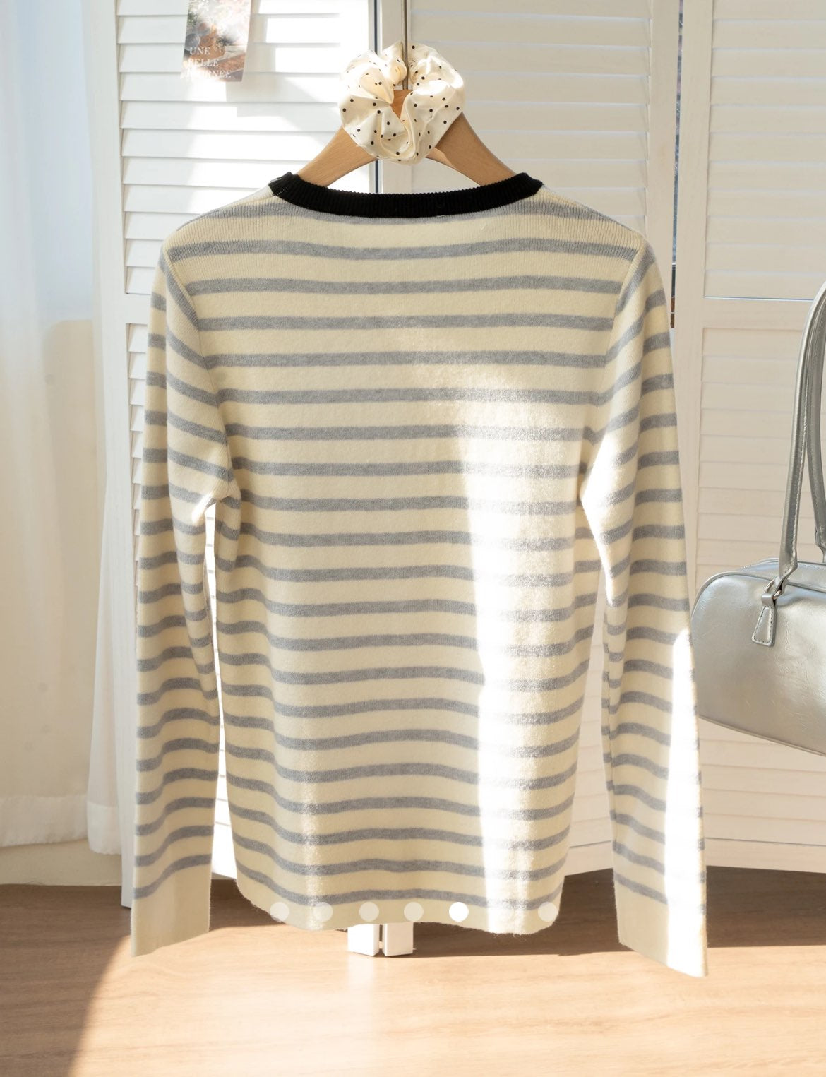 Striped Knit Top // White