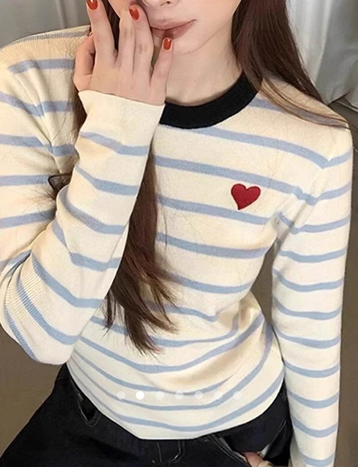 Striped Knit Top // White