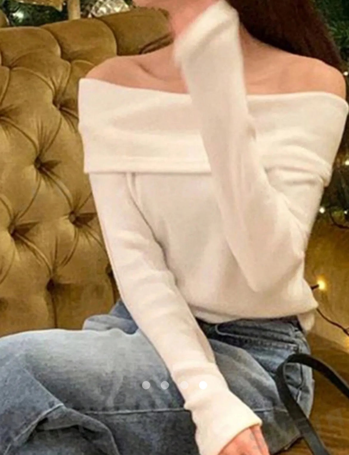 Off Shoulder Top// White
