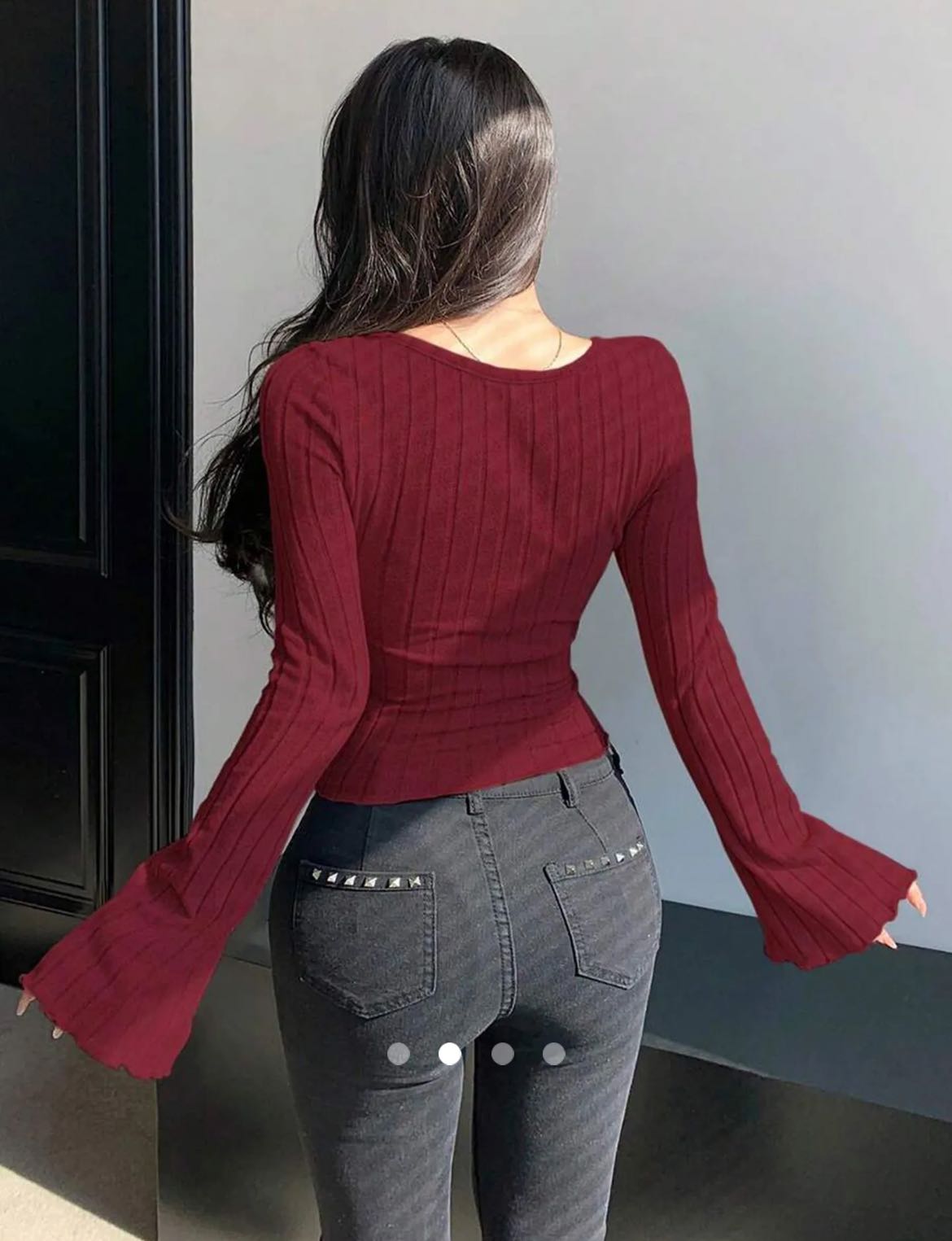 Crossed Top // Burgundy