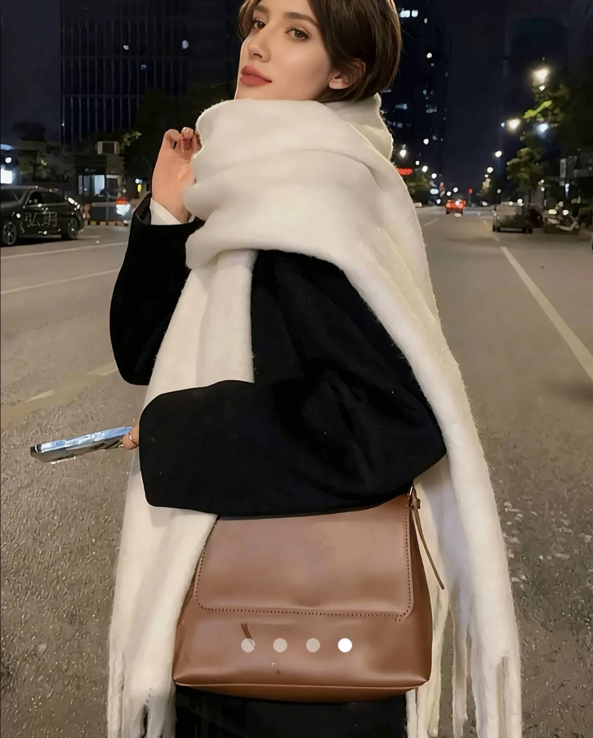 Fringe Scarf // White