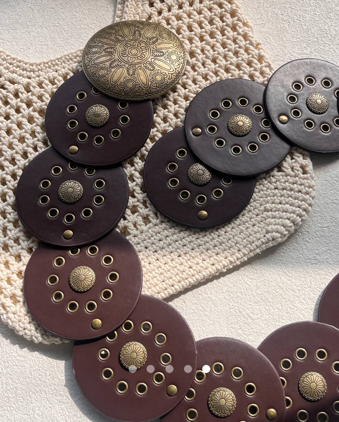 Studded Belt // Brown