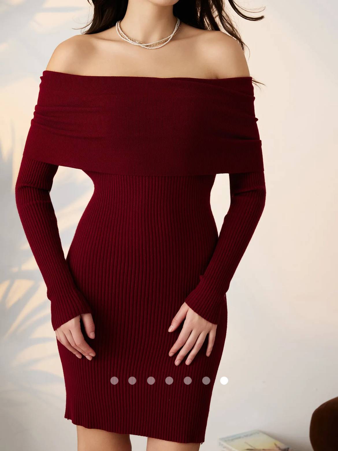 Knit Mini Dress // Burgundy