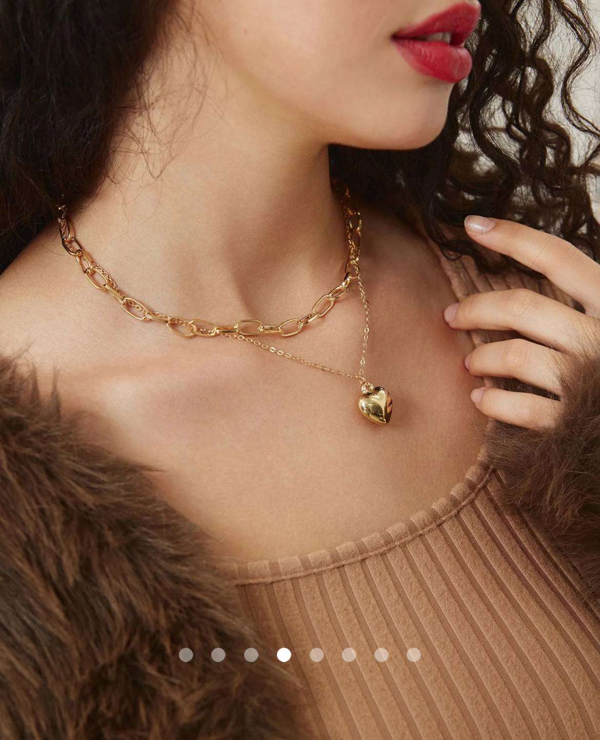 Heart Multi-Layer Necklace // Gold