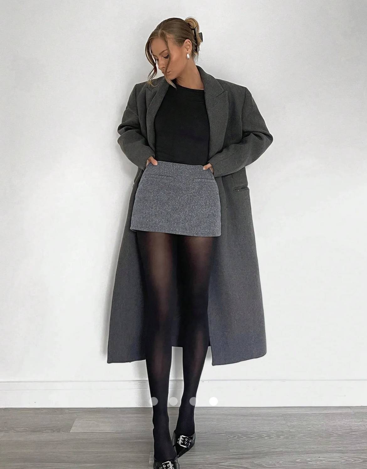 Wrapped Culotte Shorts // Grey