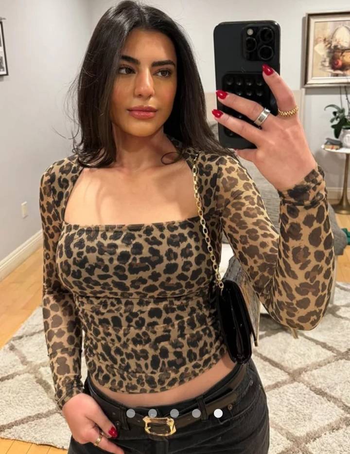 Leopard Mesh Top // Brown