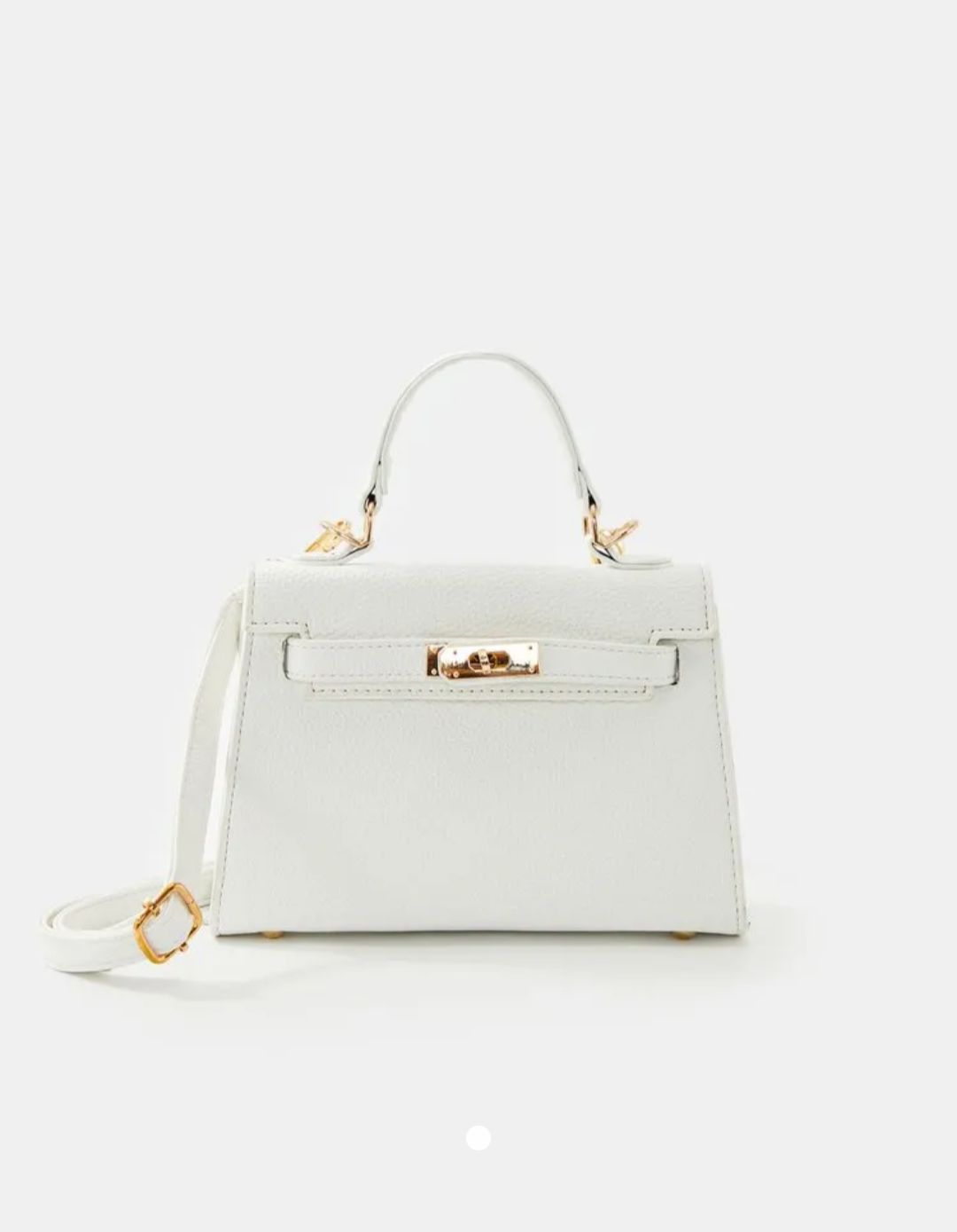 Solid Crossbody Bag // White