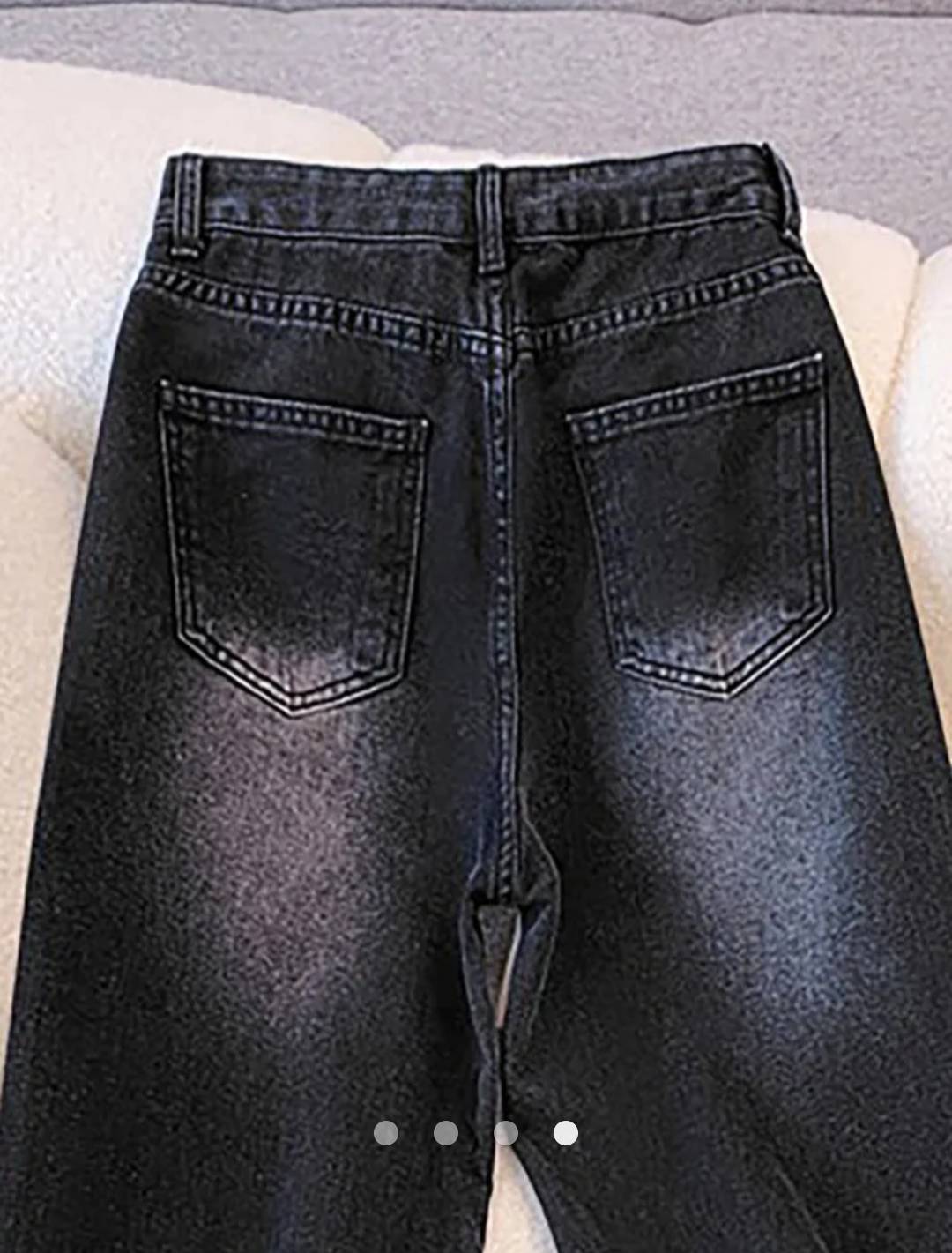High Waist Straight Leg Jeans // Black