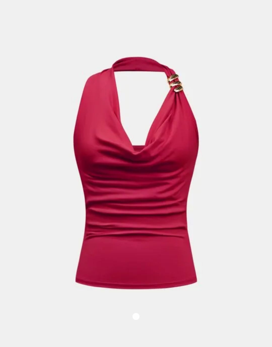 Draped Halter Top // Pink
