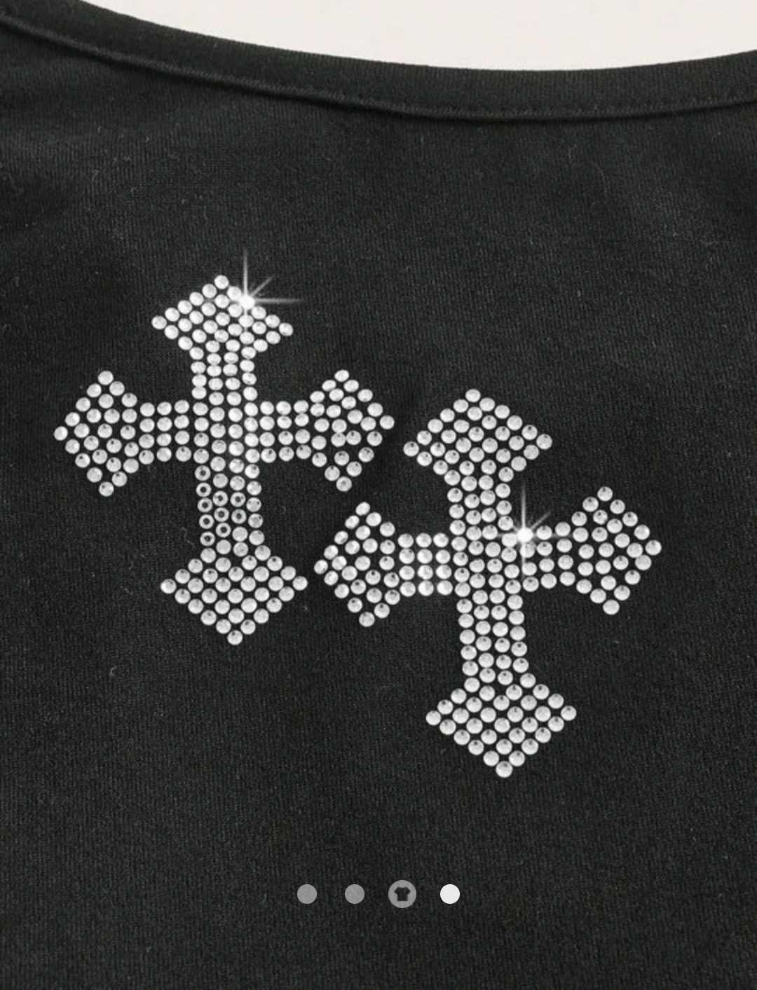 Rhinestone Cami Top // Black