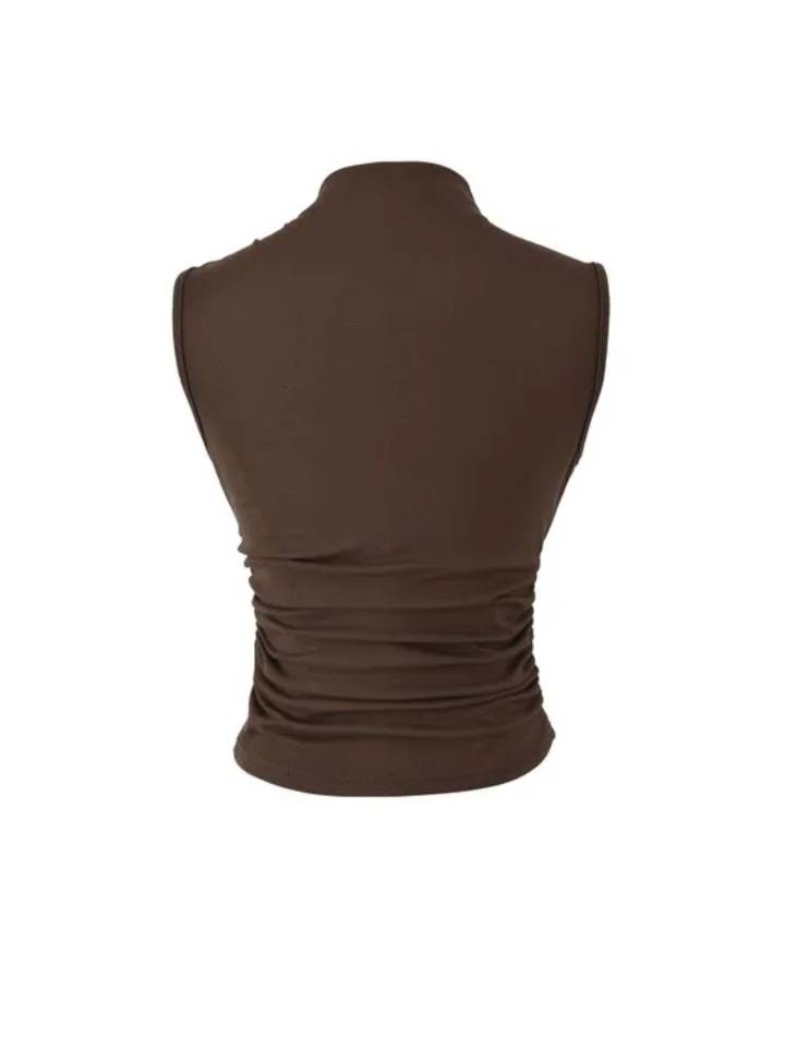 Asymmetric Tank Top // Brown