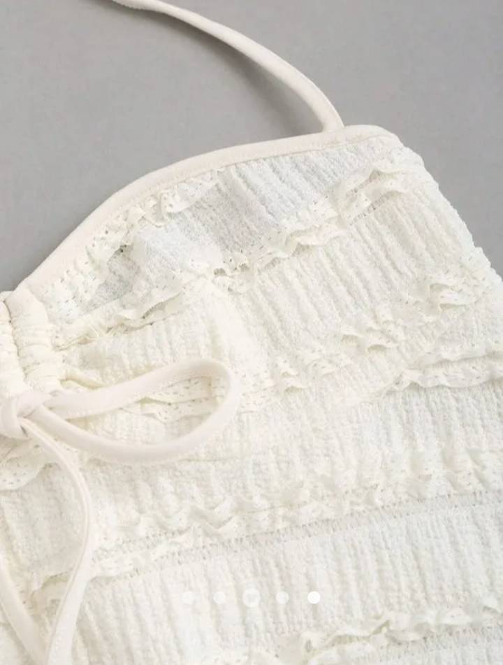 Bow Halter Top // Apricot