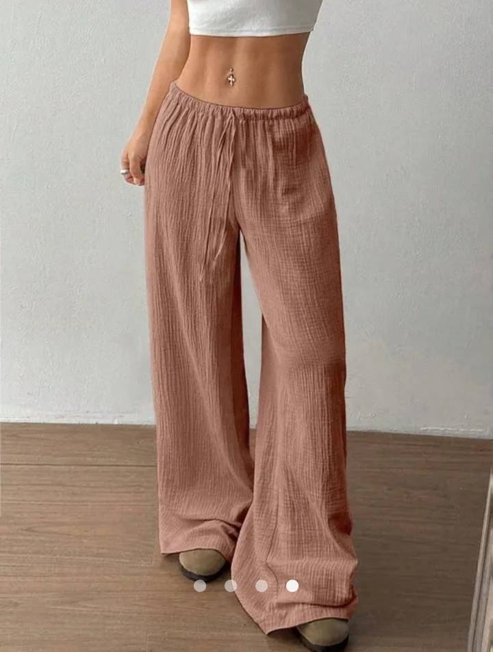 Drawstring Straight Leg Pants // Khaki