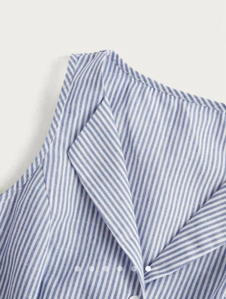 Striped Summer Tank Dress // Blue