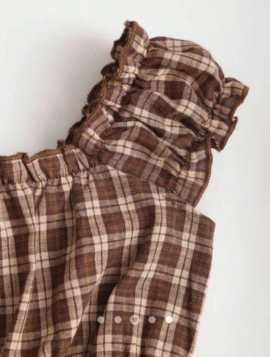 Lettuce Edge A-Line Dress // Brown