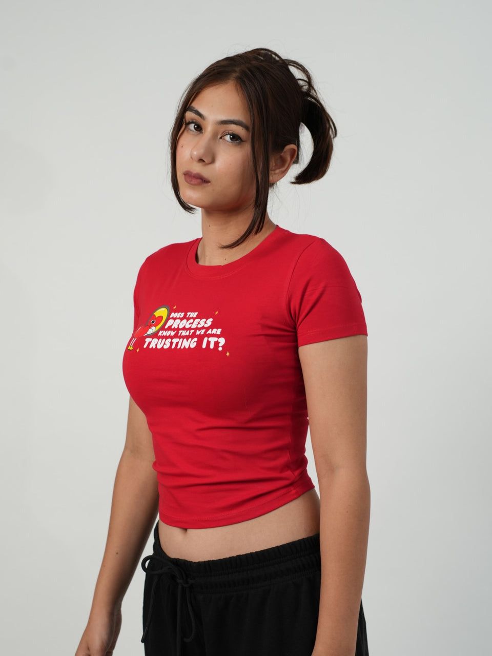 Trusting The Process Baby Tee // Red