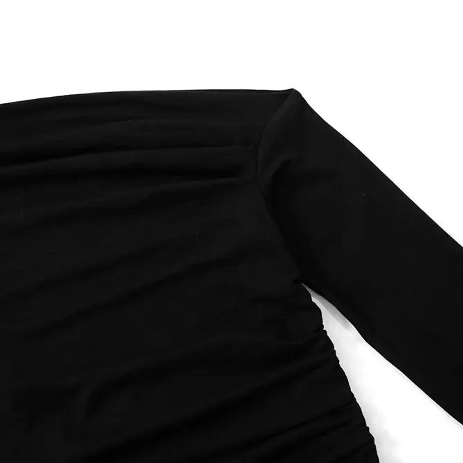 Gathered Bodycon Dress // Black