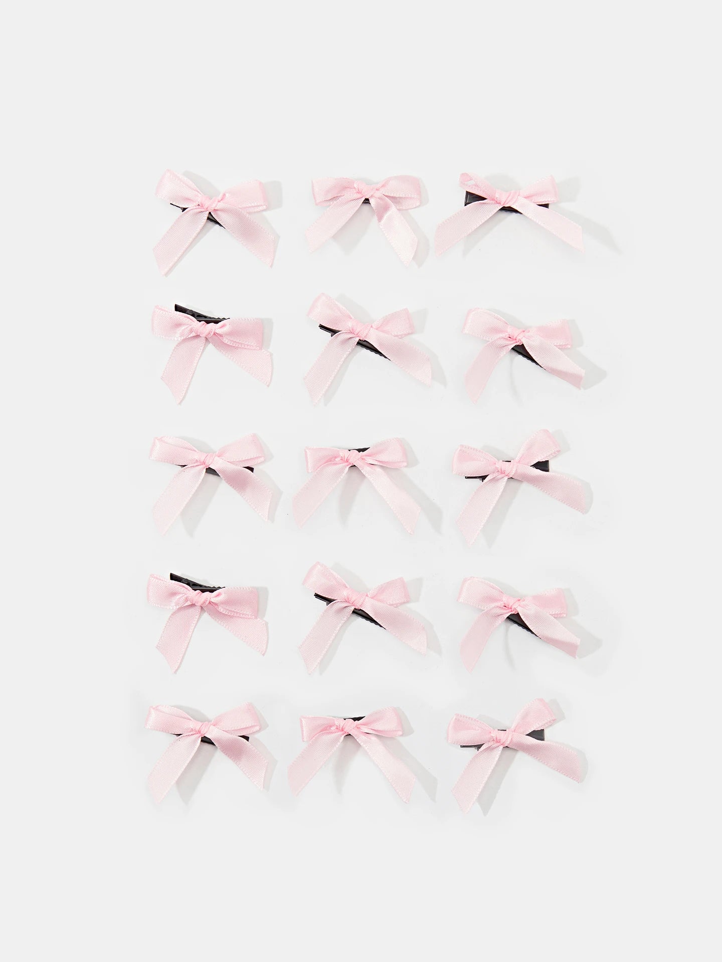 KPOP 12pc Hair Bow Clips // Pink