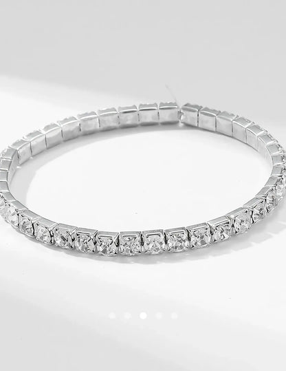 Rhinestone Bracelet 001 // Silver