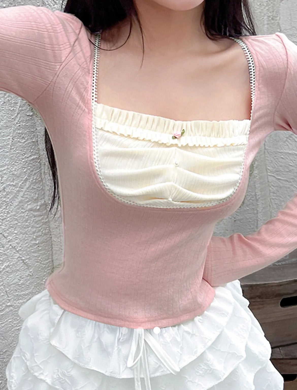 Ruffle Top // Pink