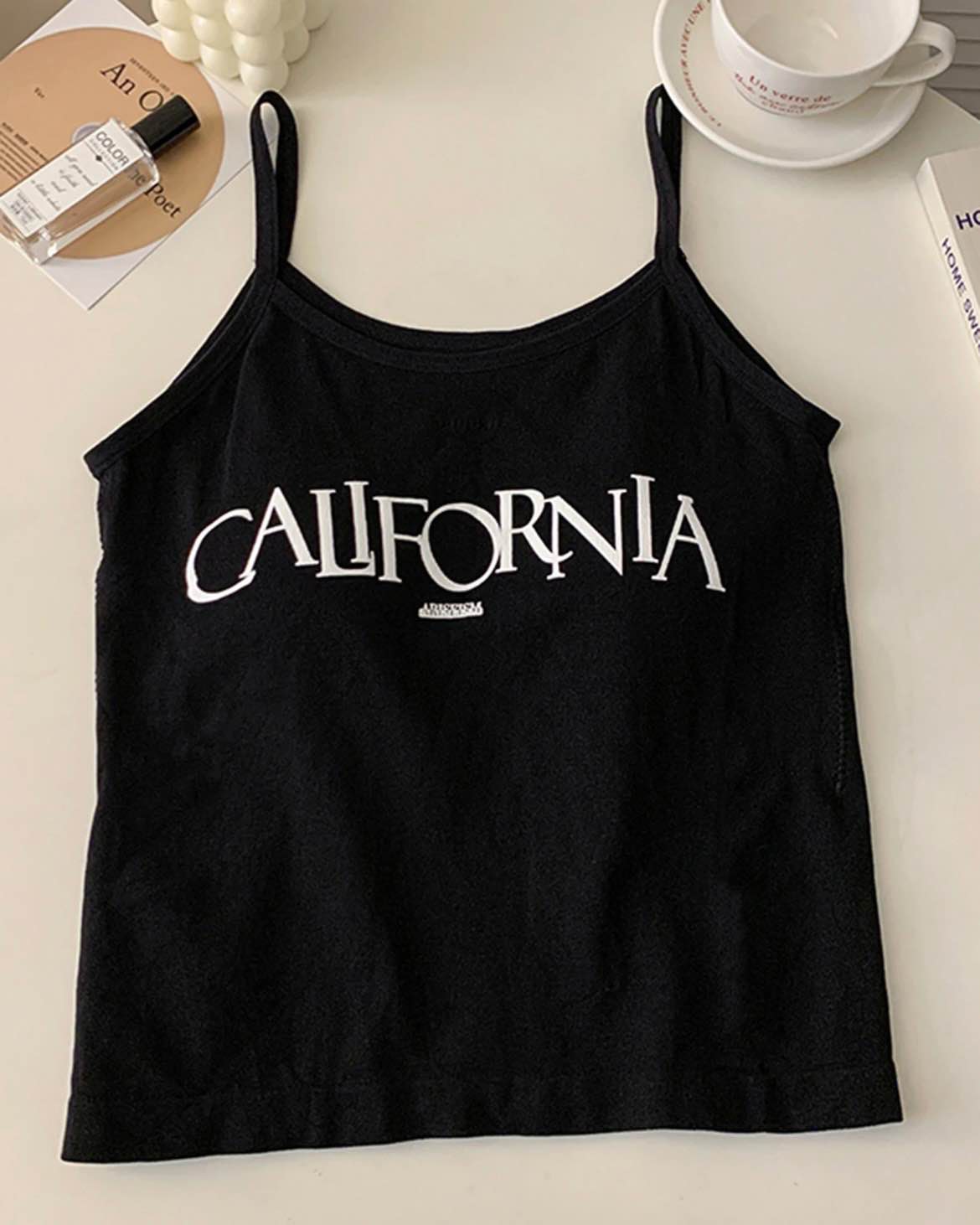 Printed Padded Top // Black