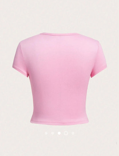 Printed Tee // Pink