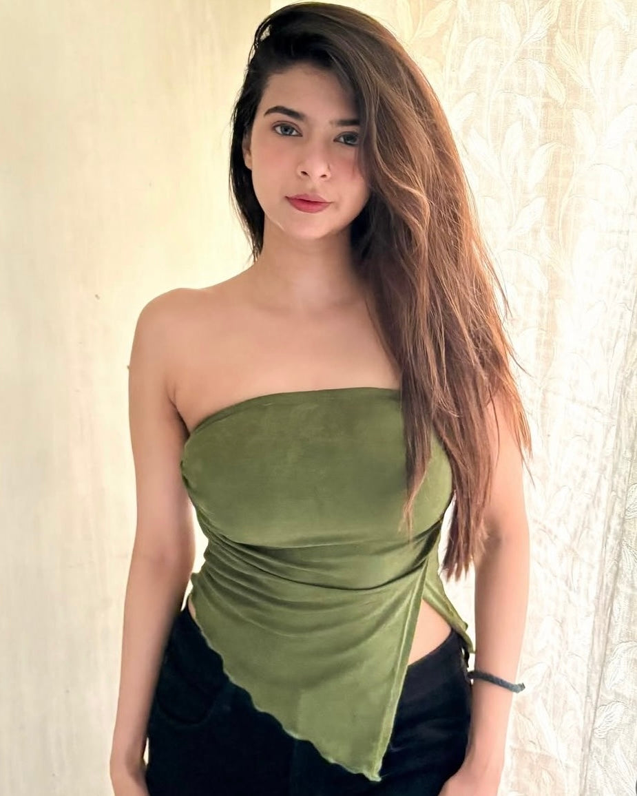 Shiny Tube Top // Green