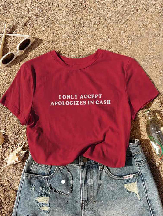 Printed Pullover T-Shirt // Red