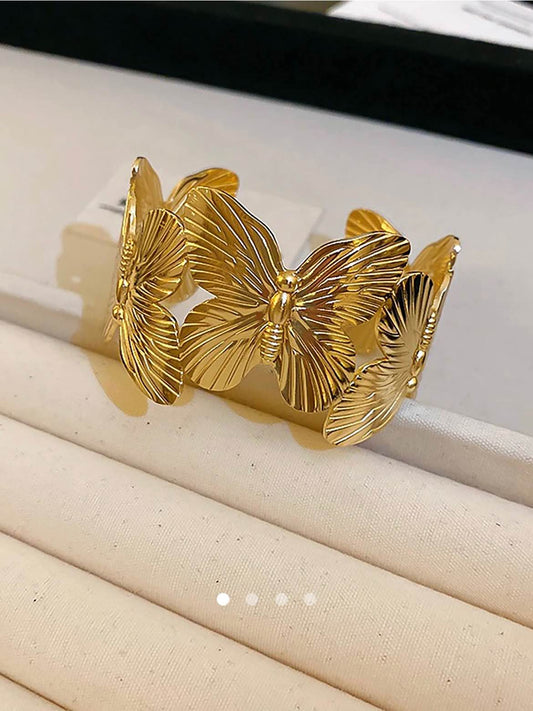 Butterfly Bangle // Gold