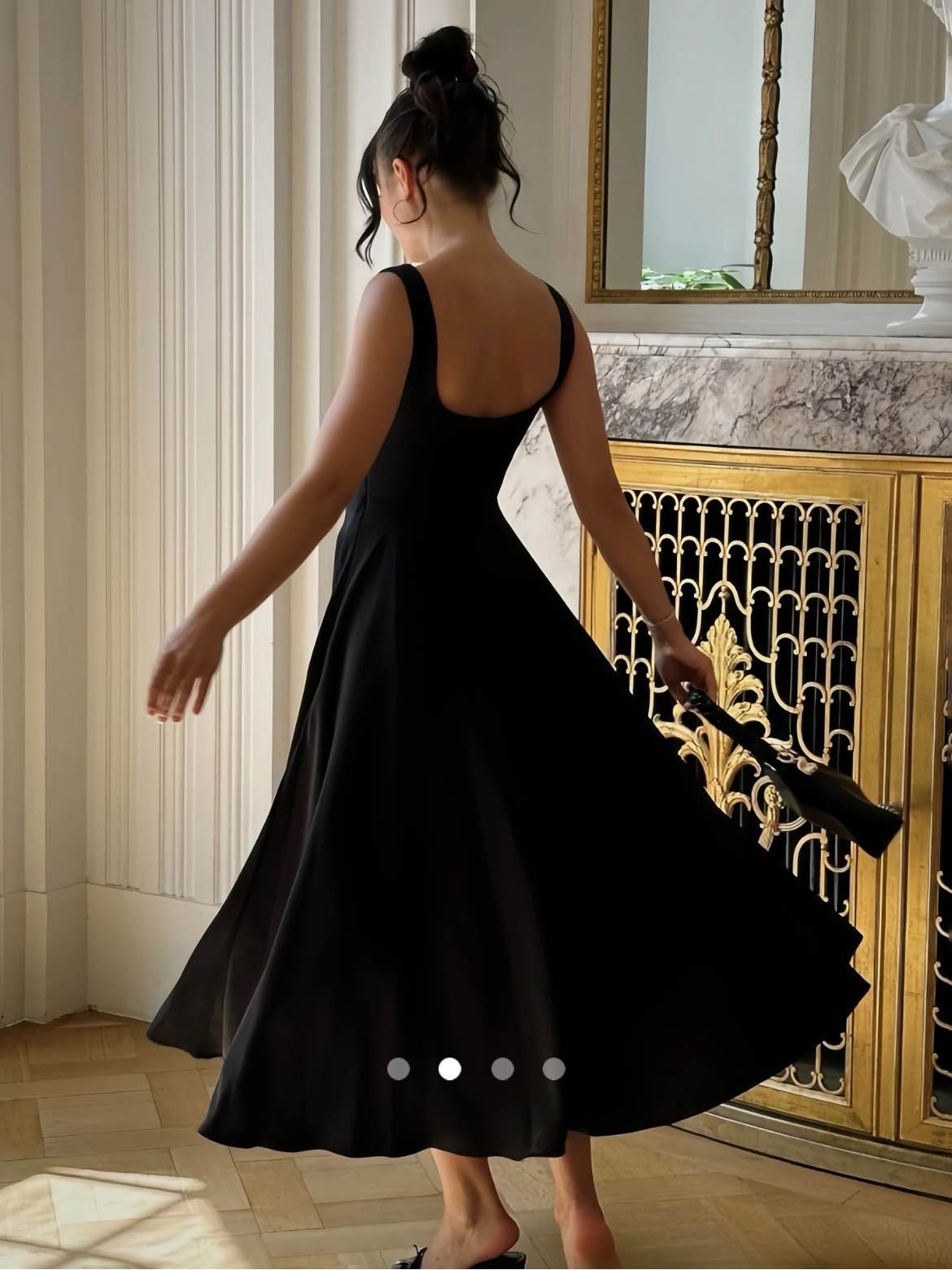 Elegant A-Line Dress // Black