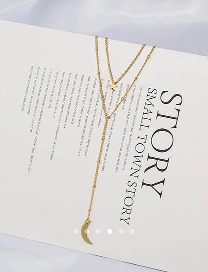 Moon Necklace 021 // Gold