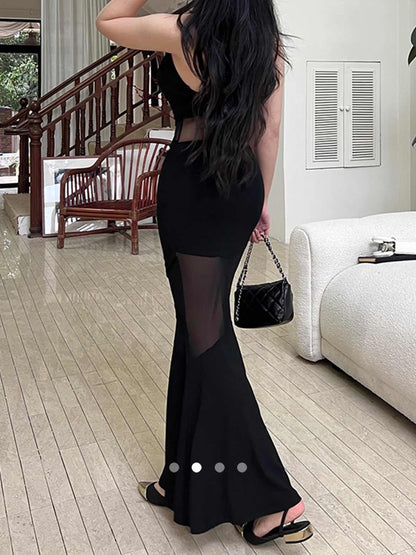 Sheer Bodycon Dress // Black